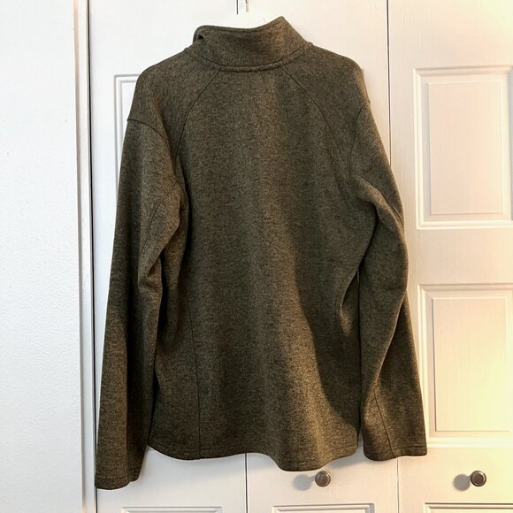 Men's Eddie Bauer Quarter Zip Fleece - Hunter Green - XL - Picture 3 of 3
